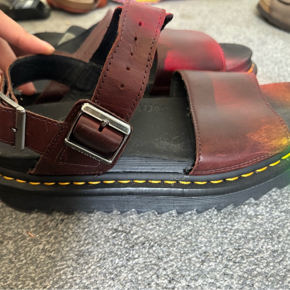 Dr. Martens Dark Brown Leather Sandals